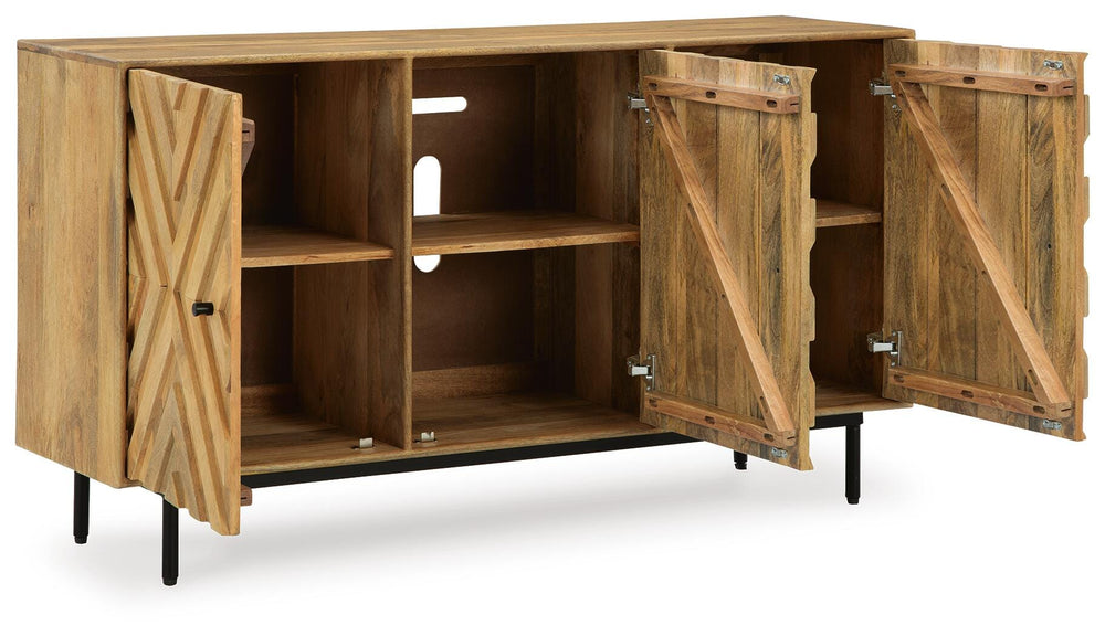 Cadewick Accent Cabinet - Light Brown (3)
