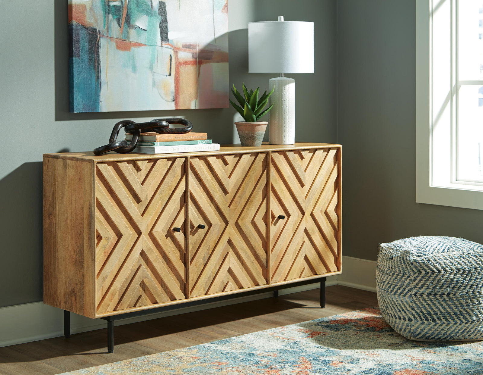 Cadewick Accent Cabinet - Light Brown (2)