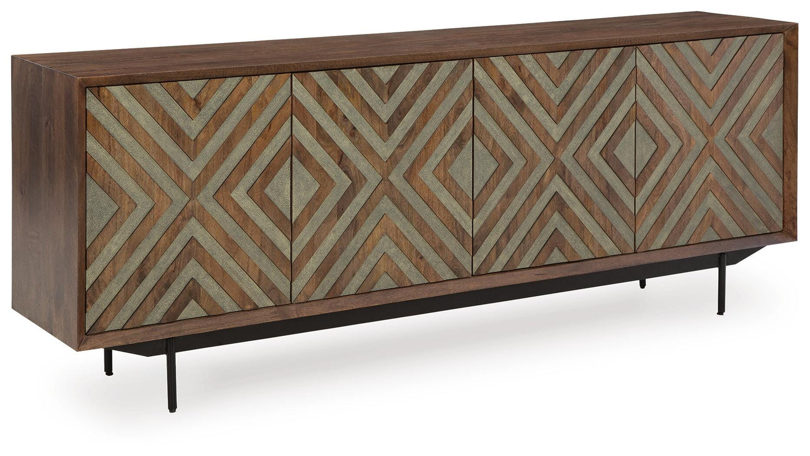 Dreggan Accent Cabinet - Dark Brown (1)