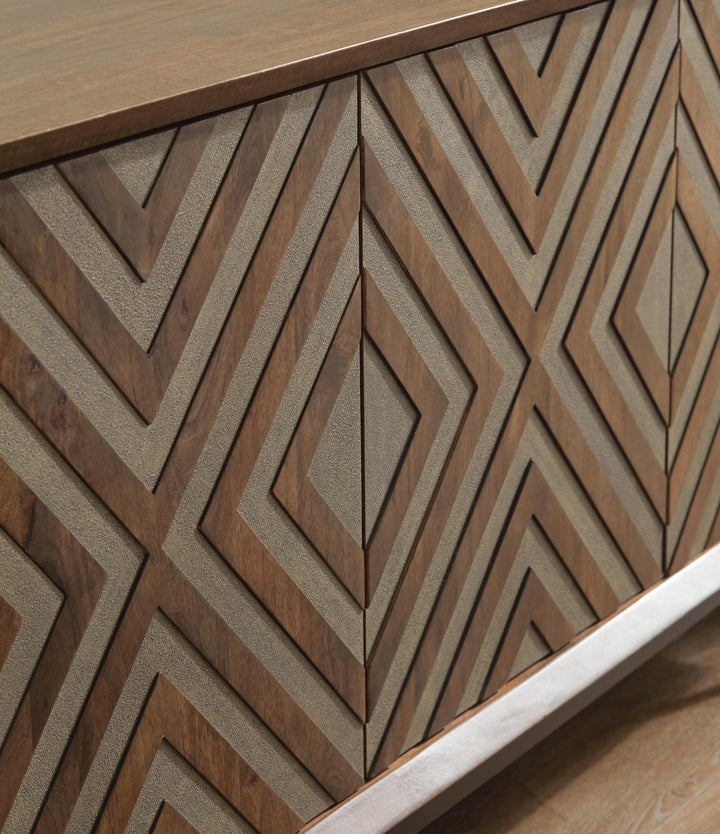 Dreggan Accent Cabinet - Dark Brown (7)