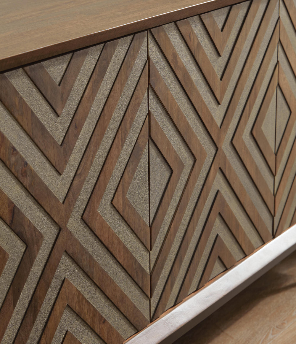 Dreggan Accent Cabinet - Dark Brown (7)