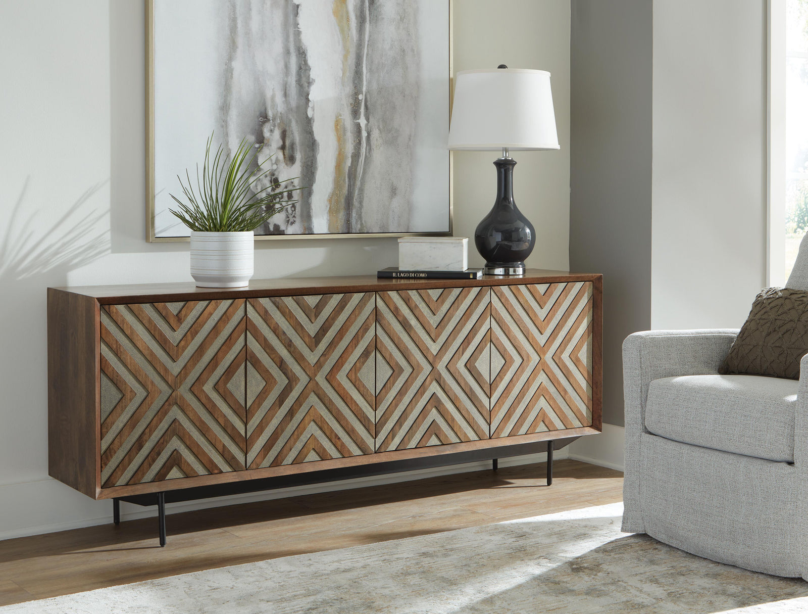 Dreggan Accent Cabinet - Dark Brown (2)