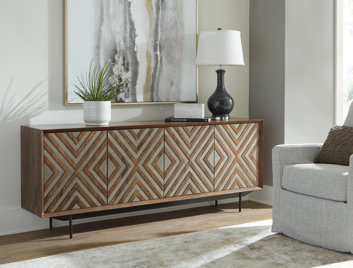 Dreggan Accent Cabinet - Dark Brown (2)