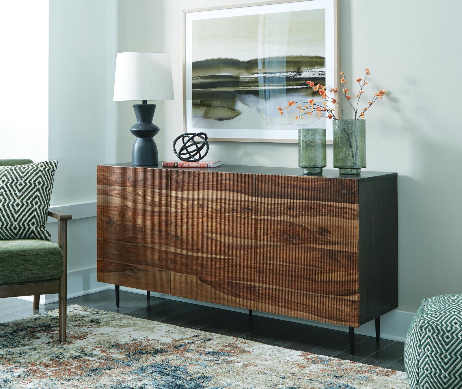 Darrey Accent Cabinet - Dark Brown (2)