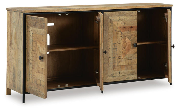 Camney Accent Cabinet - Light Brown (3)