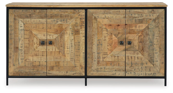 Camney Accent Cabinet - Light Brown (4)