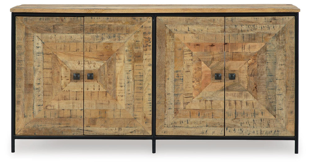 Camney Accent Cabinet - Light Brown (4)