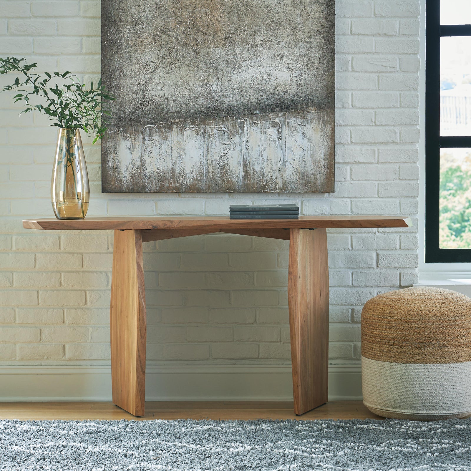 Holward Console Sofa Table - Light Brown (2)