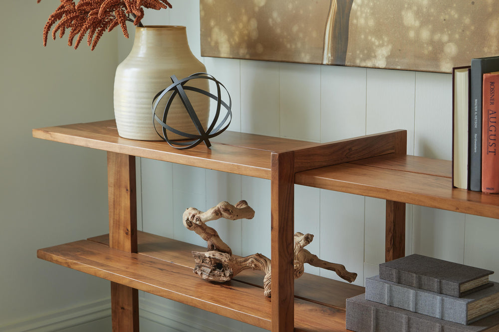 Fayemour Console Sofa Table - Light Brown (4)
