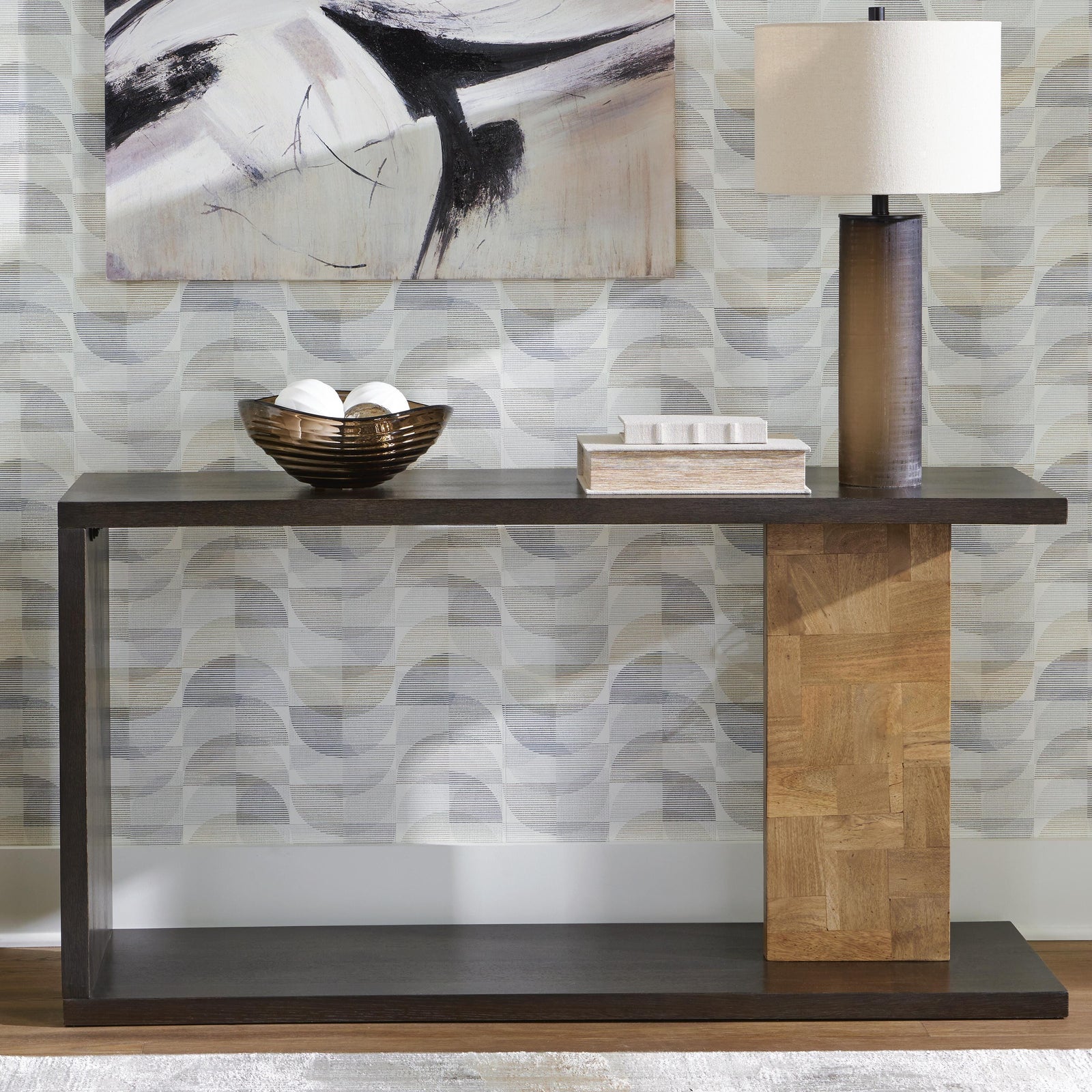 Camlett Console Sofa Table - Dark Brown (2)