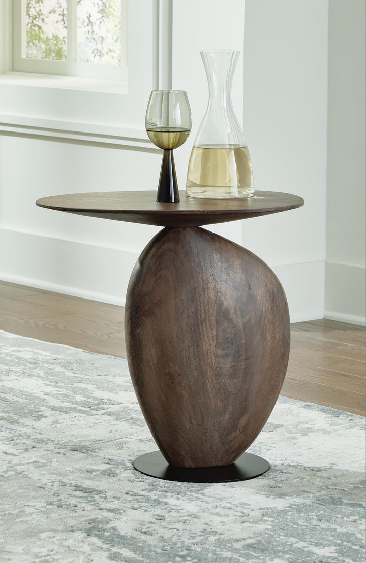 Cormmet Accent Table - Dark Brown (2)