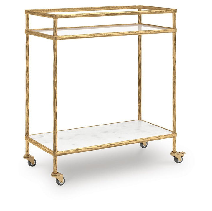 Plattfield Bar Cart - Gold (1)