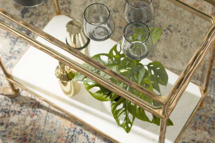 Plattfield Bar Cart - Gold (5)