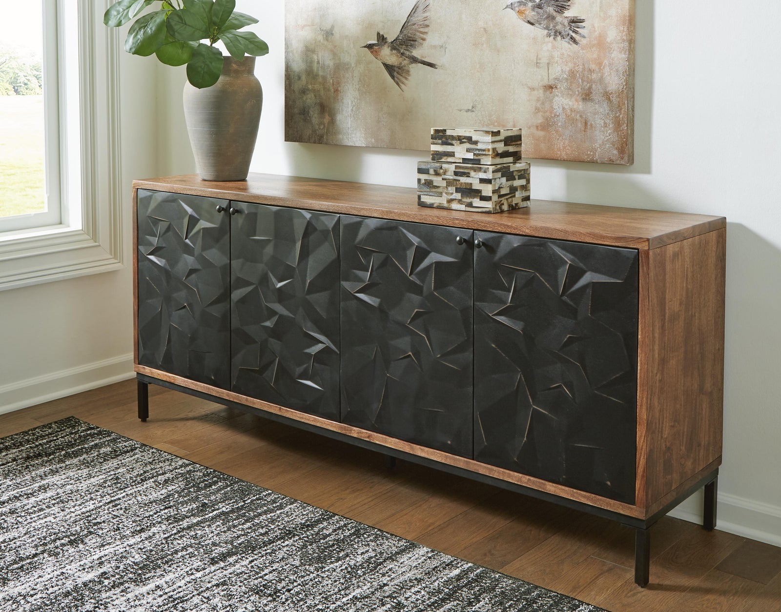 Dorannby Accent Cabinet - Black (2)