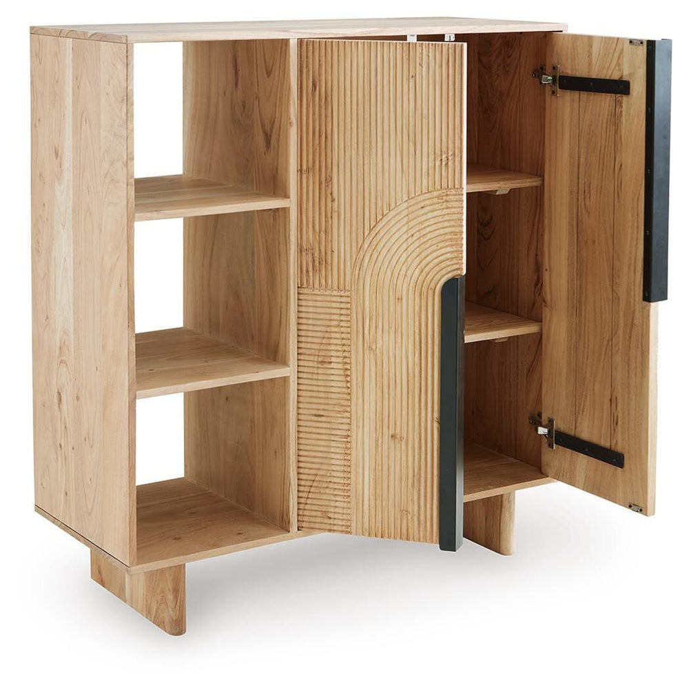 Kierwell Accent Cabinet - Light Brown (3)