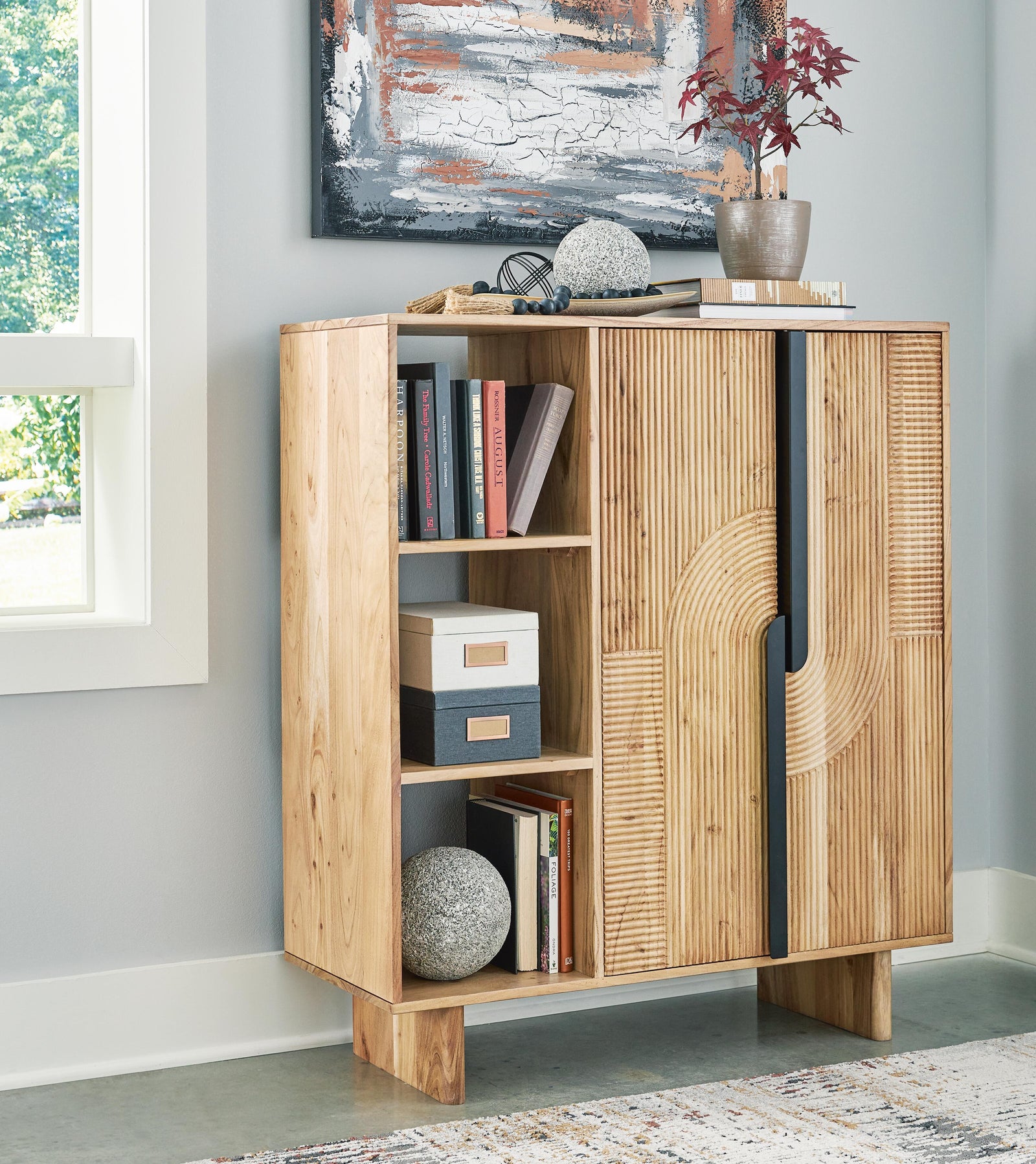 Kierwell Accent Cabinet - Light Brown (2)