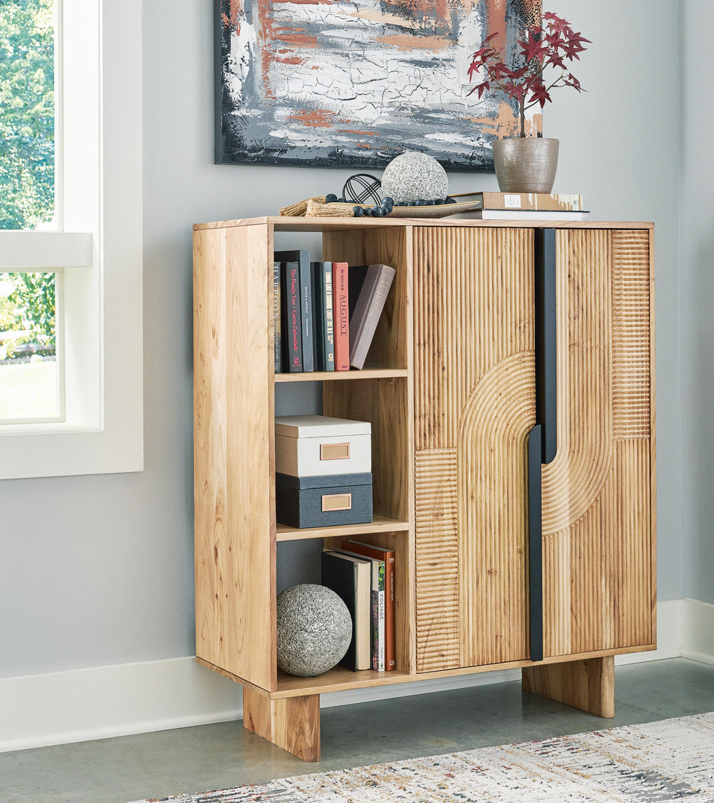 Kierwell Accent Cabinet - Light Brown (2)
