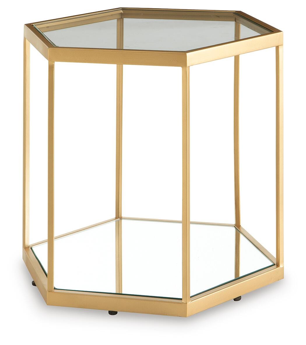 Veerwick Accent Coffee Table - Gold (1)