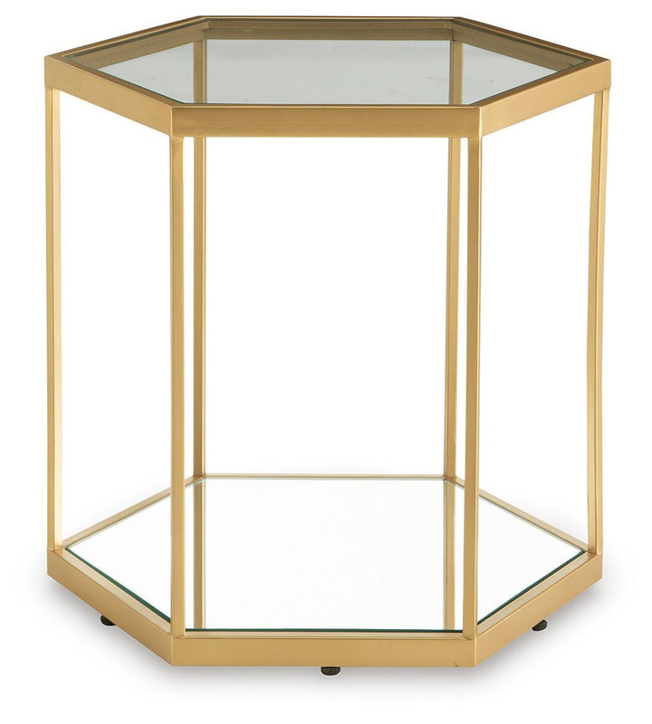 Veerwick Accent Coffee Table - Gold (3)