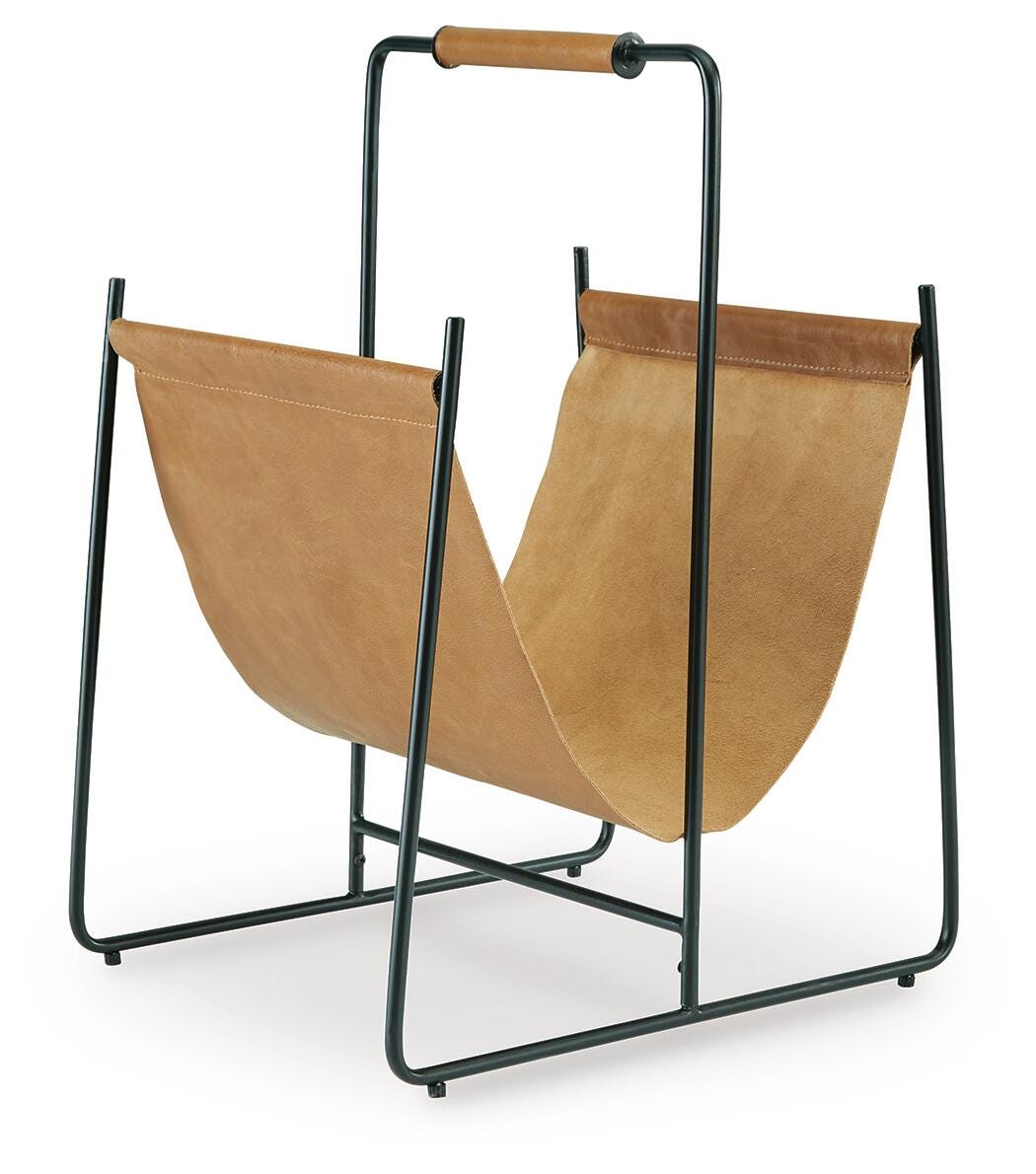 Faronworth Magazine Rack - Light Brown (1)