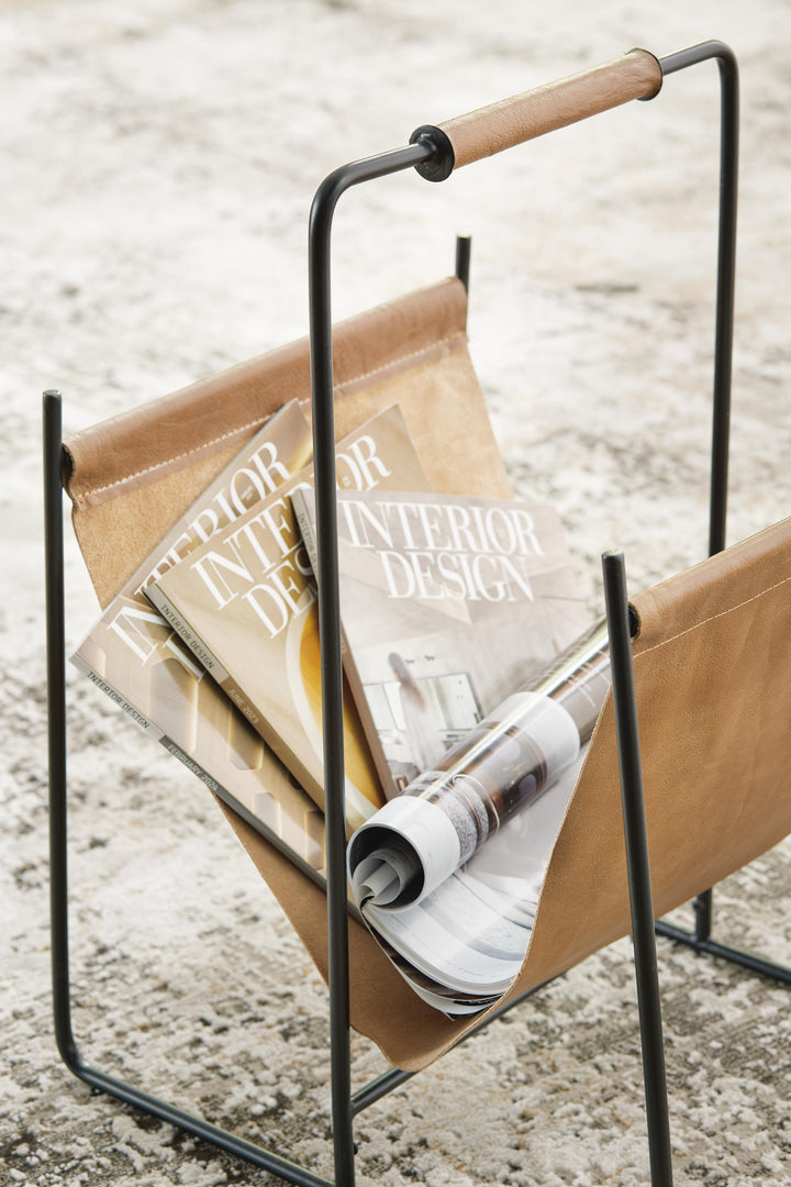 Faronworth Magazine Rack - Light Brown (5)