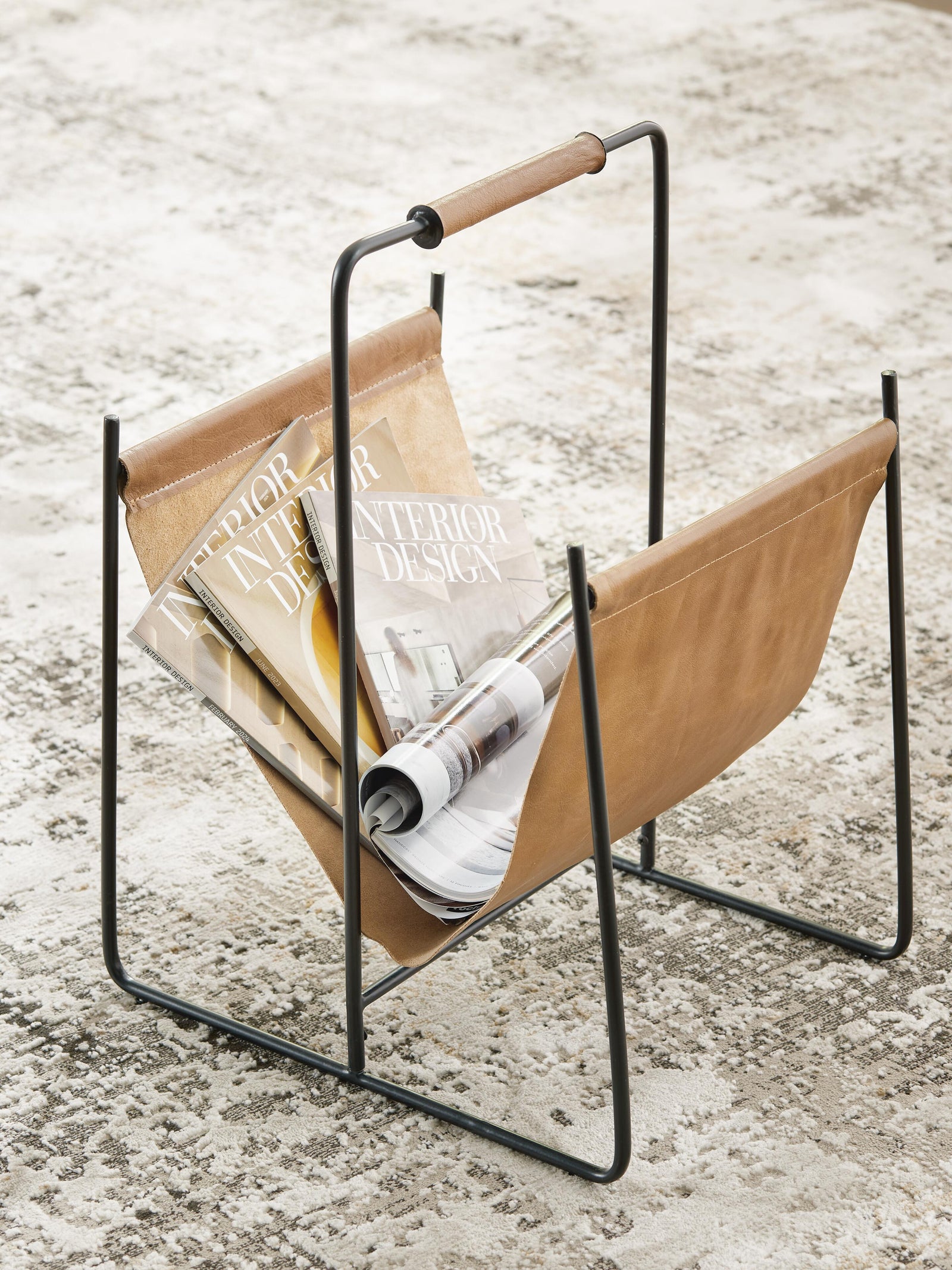 Faronworth Magazine Rack - Light Brown (2)