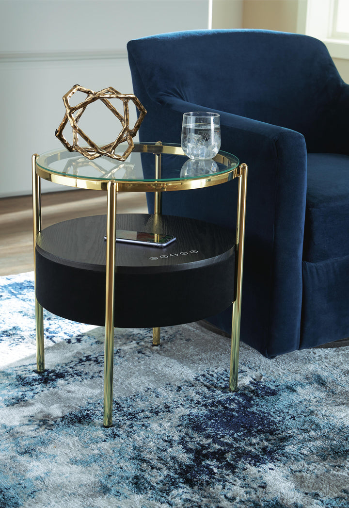 Nedman Accent Table with Speaker - Black (4)