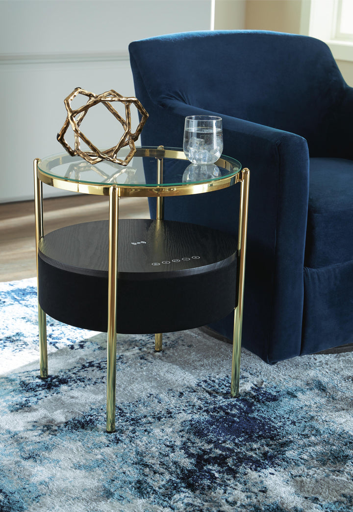 Nedman Accent Table with Speaker - Black (2)