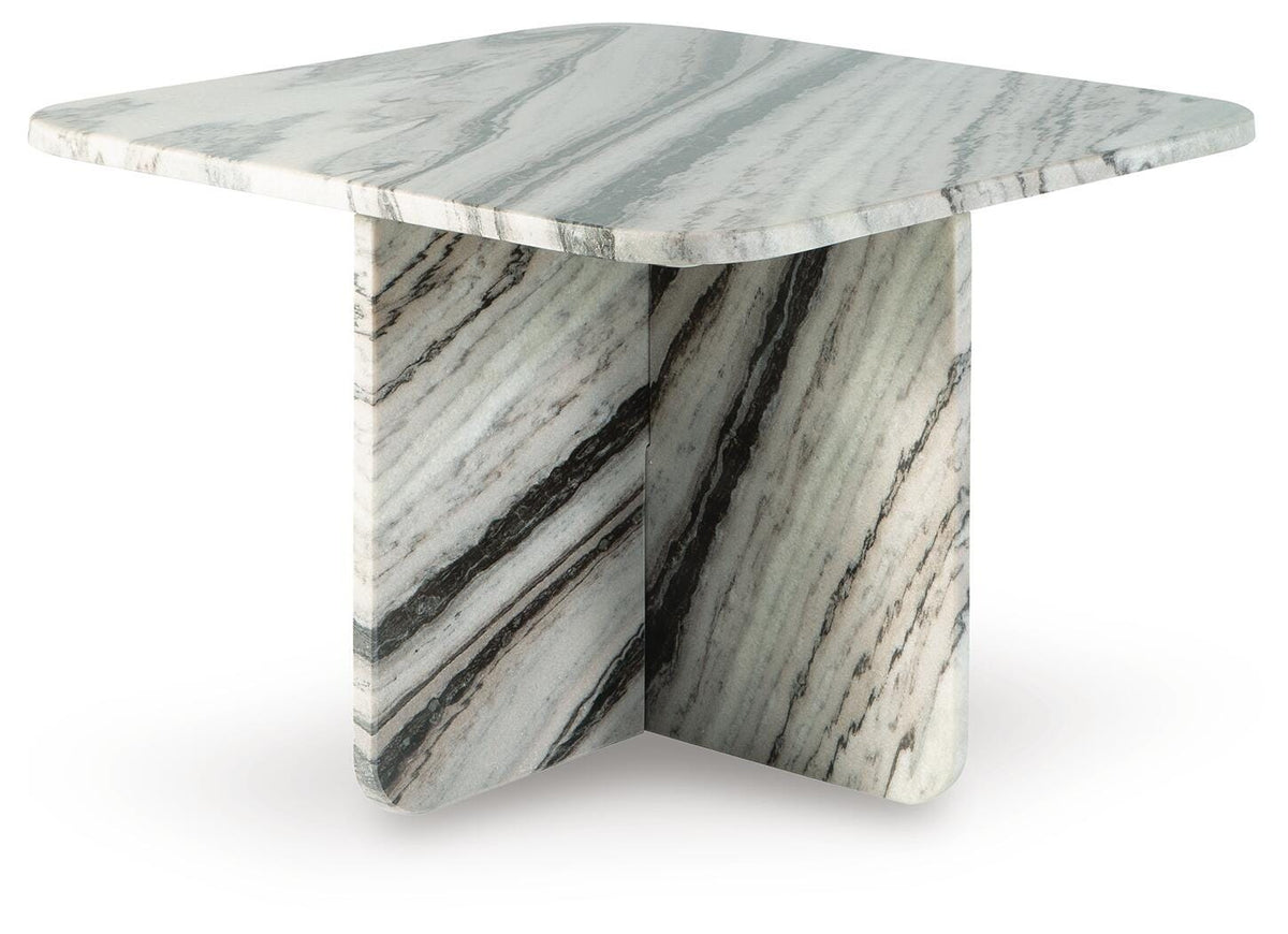 Baretton Accent Coffee Table - Black/White/Taupe (1)
