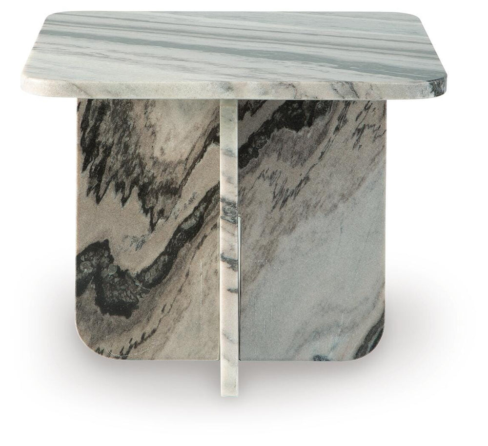 Baretton Accent Coffee Table - Black/White/Taupe (3)