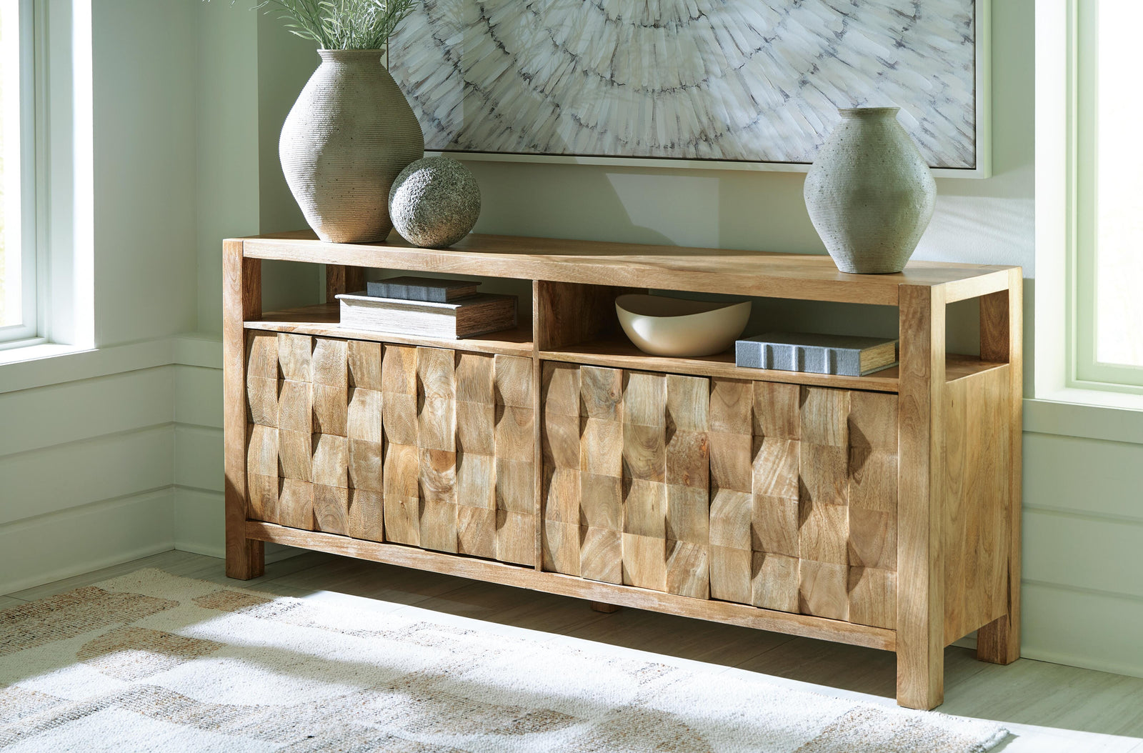 Hudwick Accent Cabinet - Light Brown (2)
