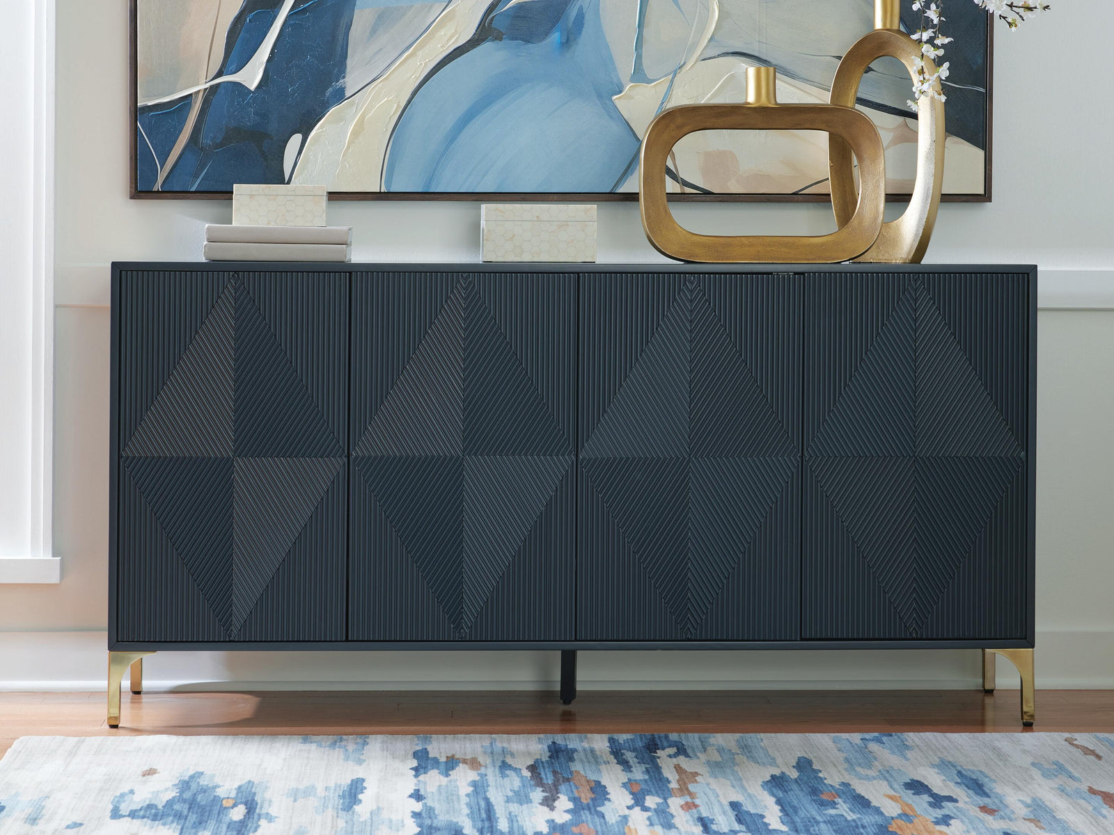 Loirwick Accent Cabinet - Blue (2)
