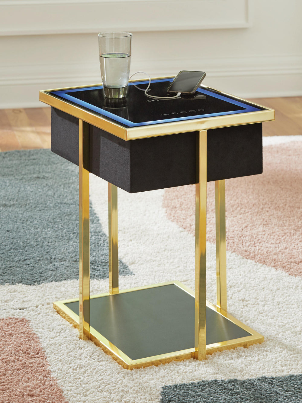 Rexwell Accent Table with Speaker - Black (2)