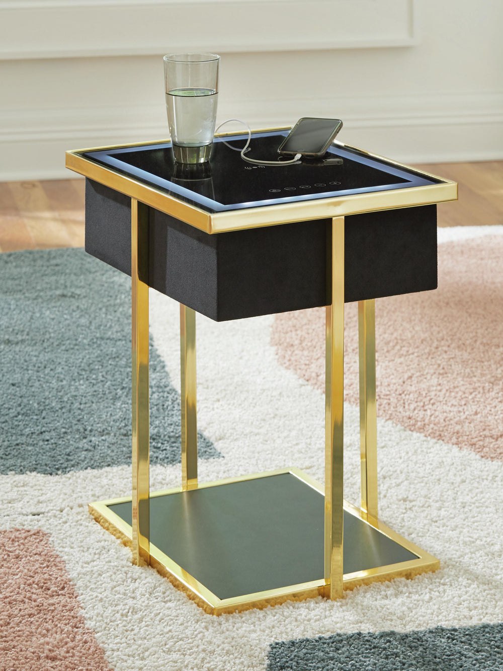 Rexwell Accent Table with Speaker - Black (6)