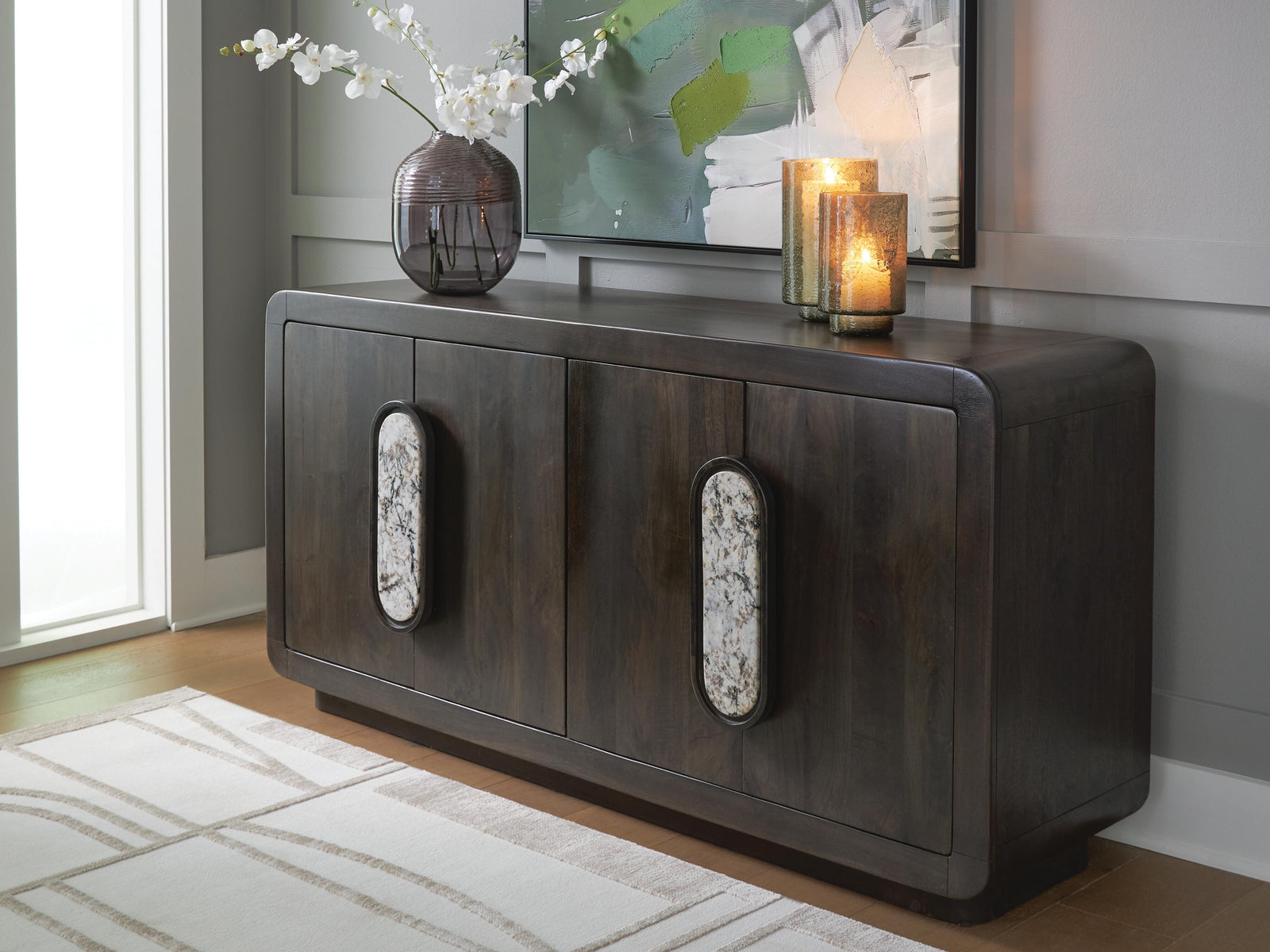 Elliston Accent Cabinet - Dark Brown (2)