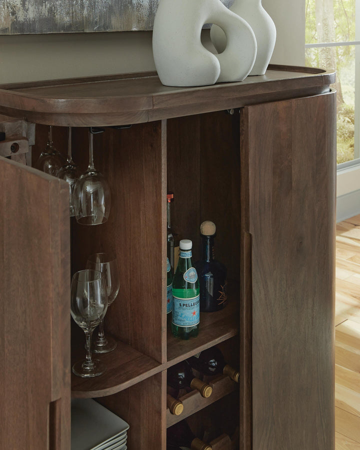 Landermont Bar Cabinet - Dark Brown (6)