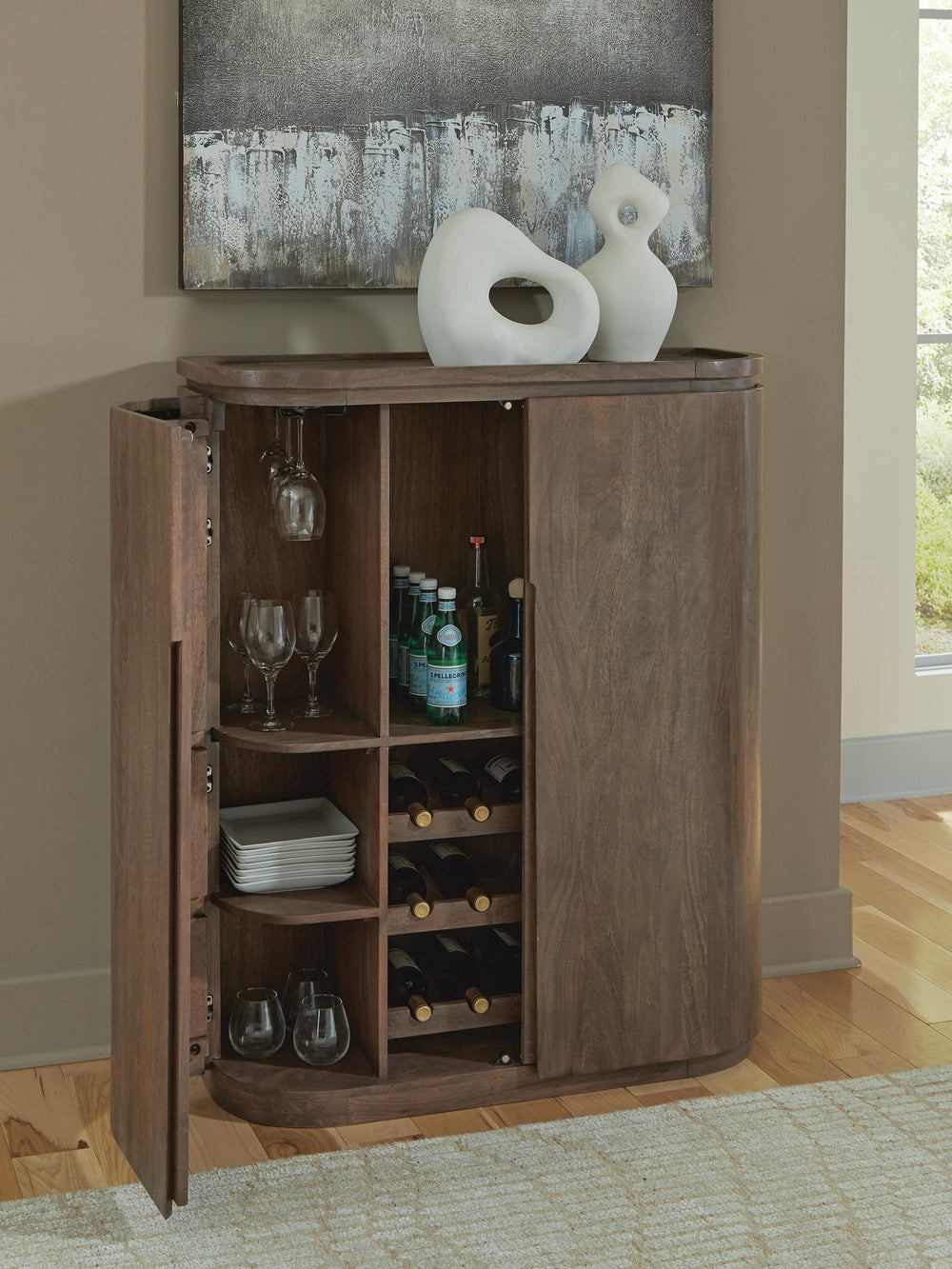Landermont Bar Cabinet - Dark Brown (5)