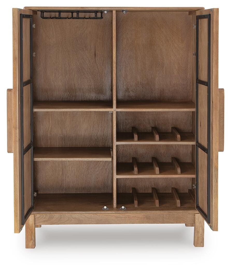 Pellamour Bar Cabinet - Light Brown (5)