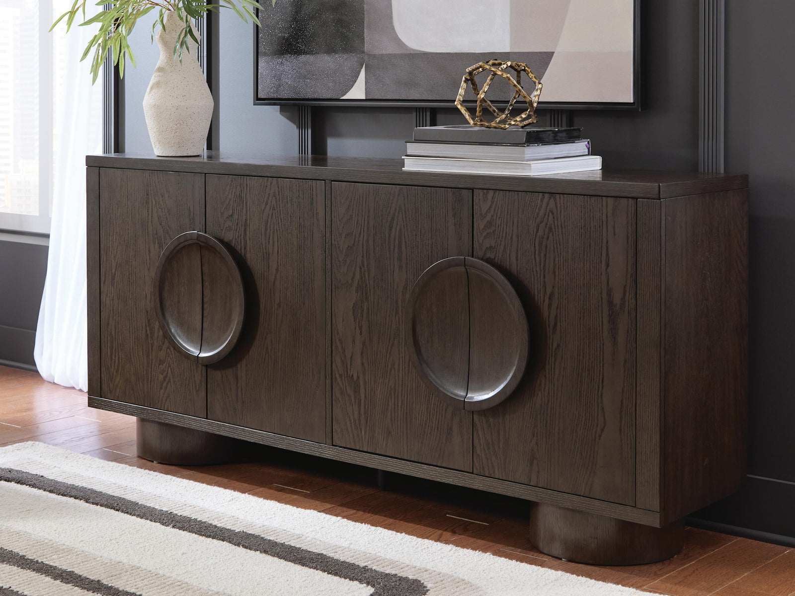 Veeda Accent Cabinet - Dark Brown (2)