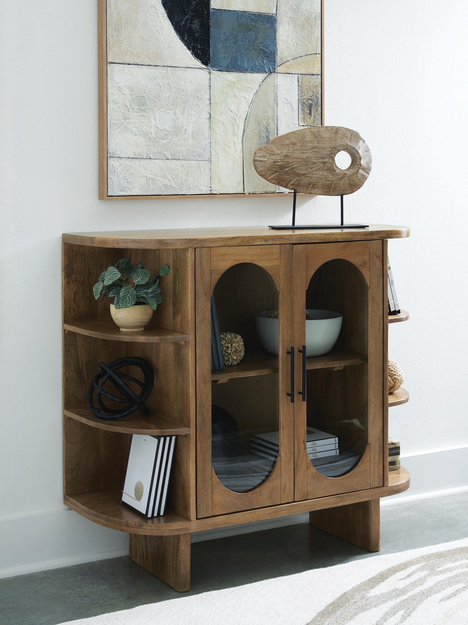Niall Accent Cabinet - Light Brown (2)