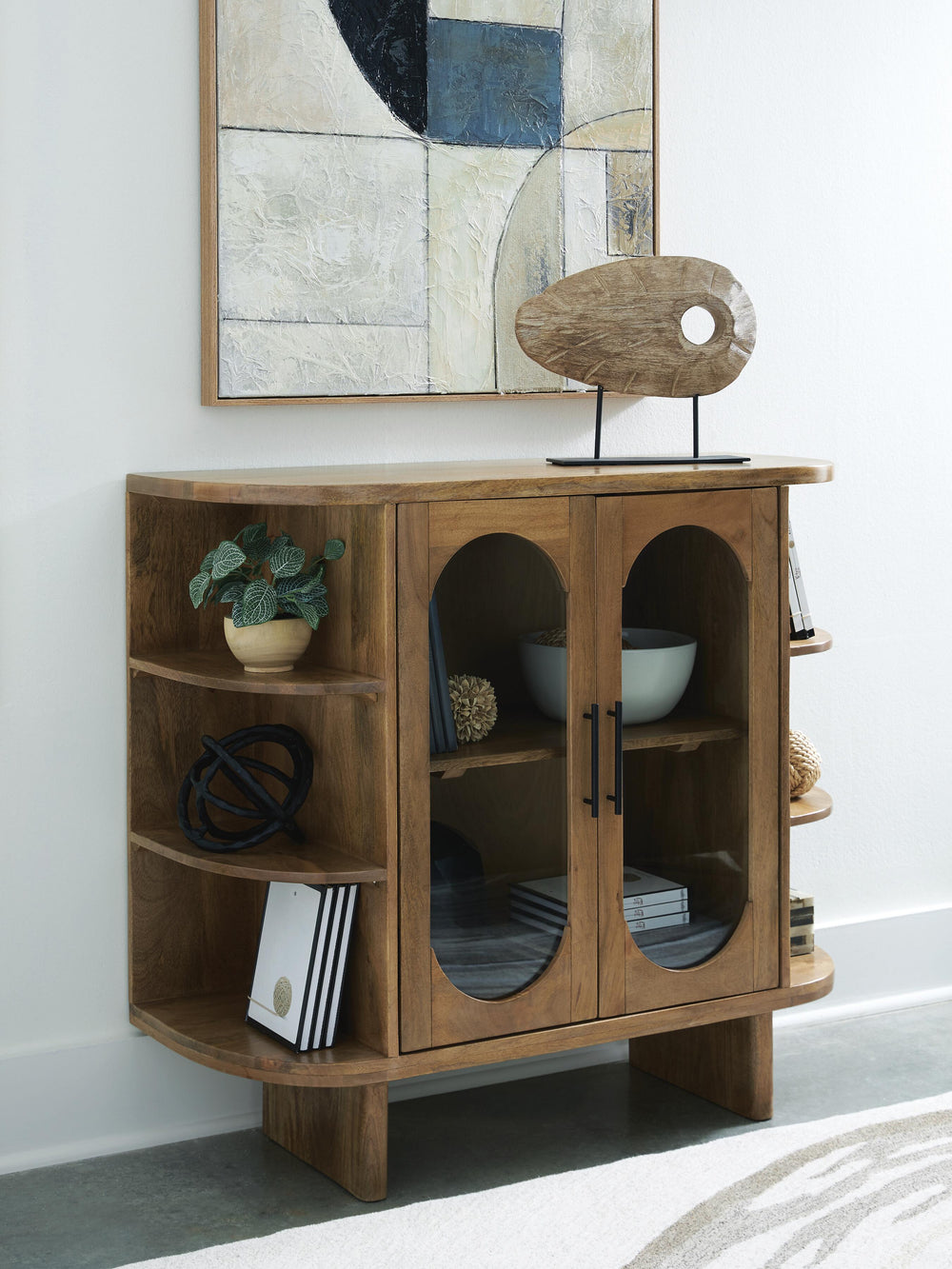Niall Accent Cabinet - Light Brown (2)