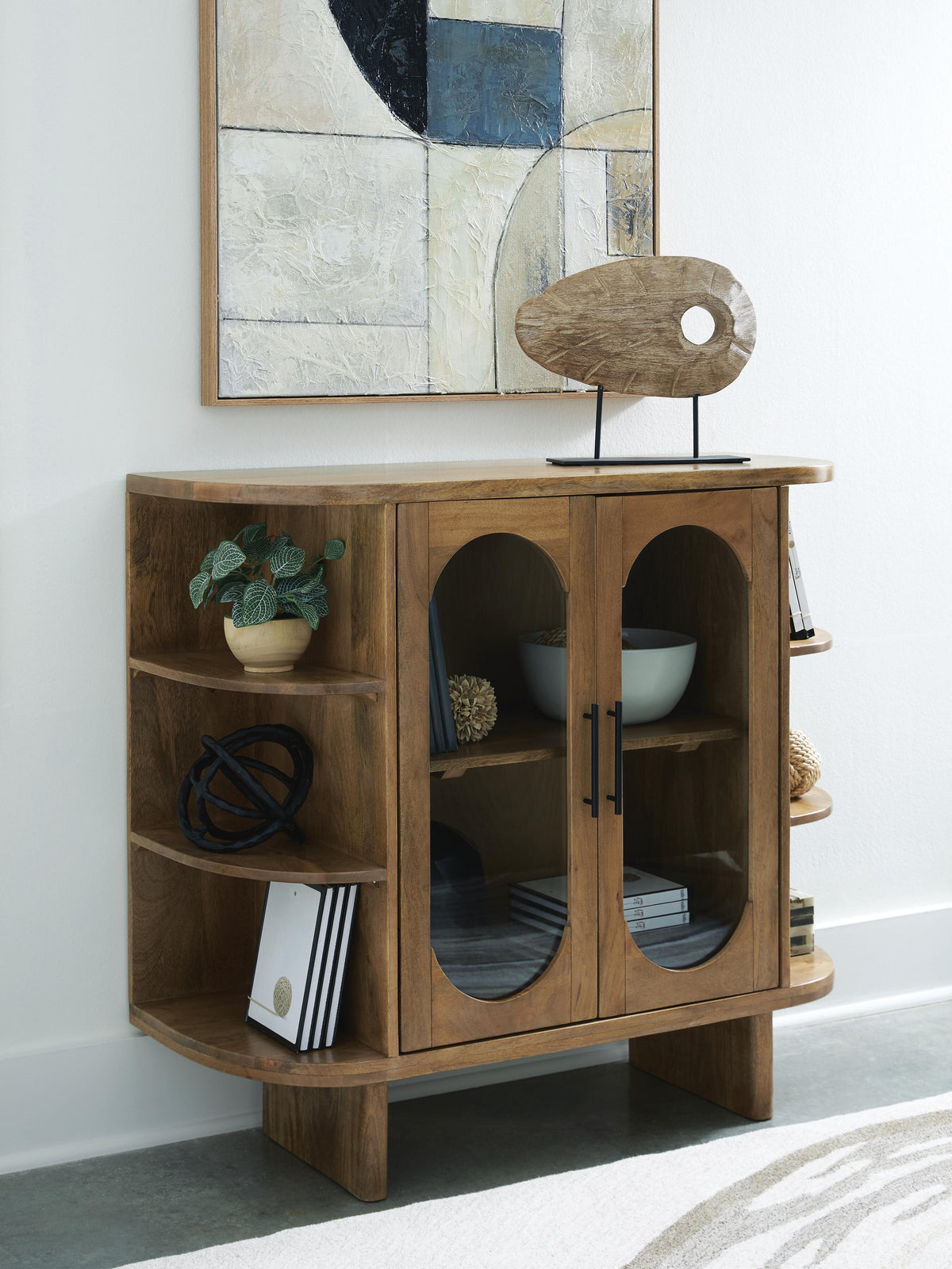 Niall Accent Cabinet - Light Brown (2)