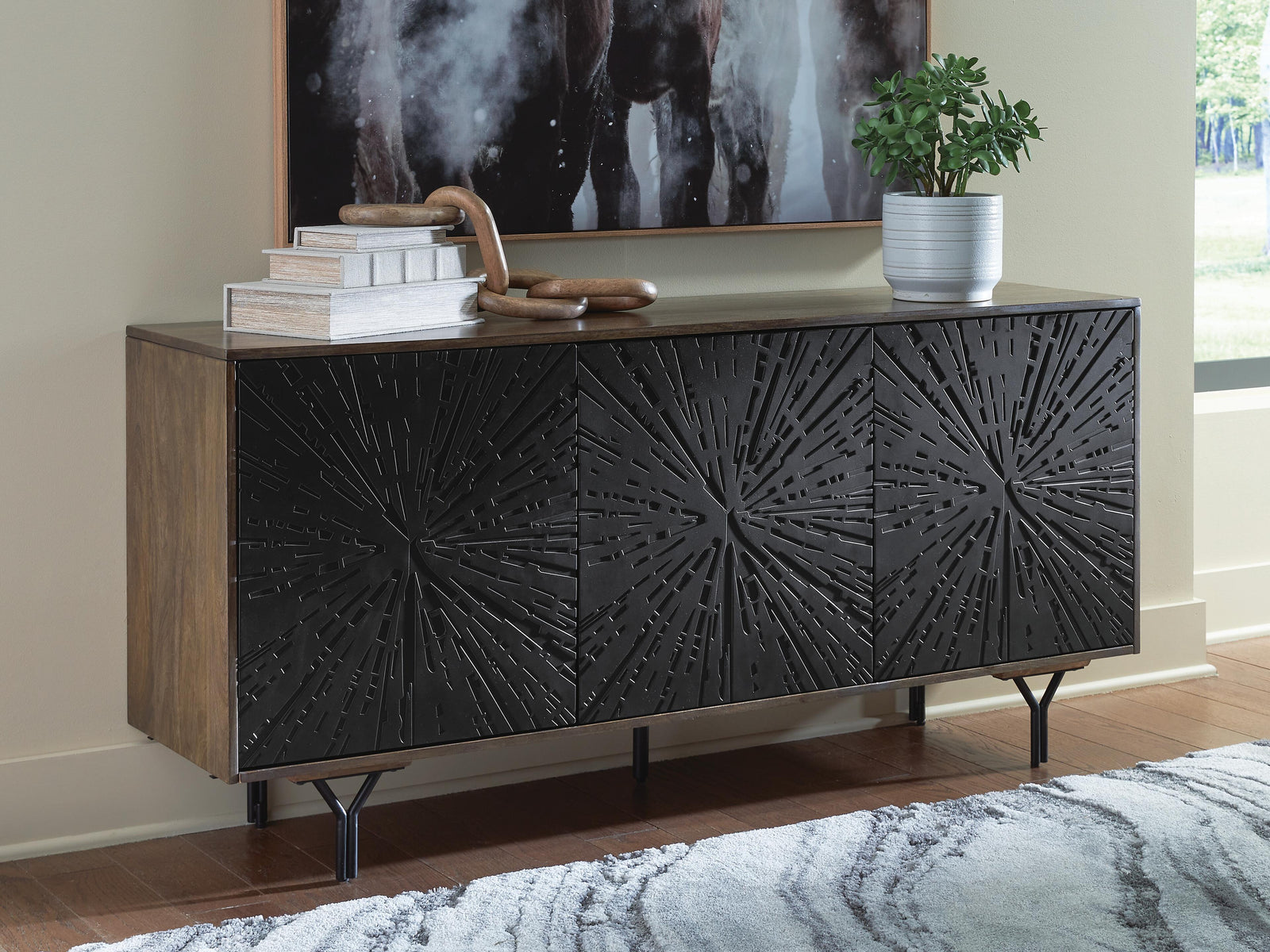 Lavinmont Accent Cabinet - Light Brown (2)