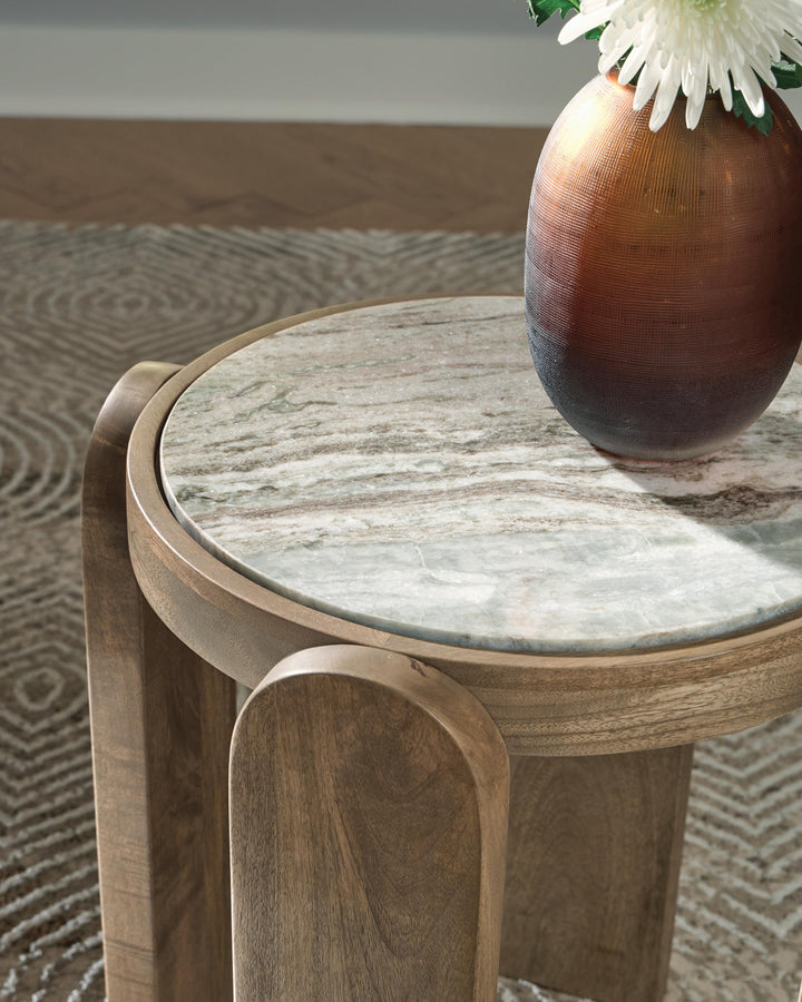 Gavrilley Accent Table - Light Brown (4)