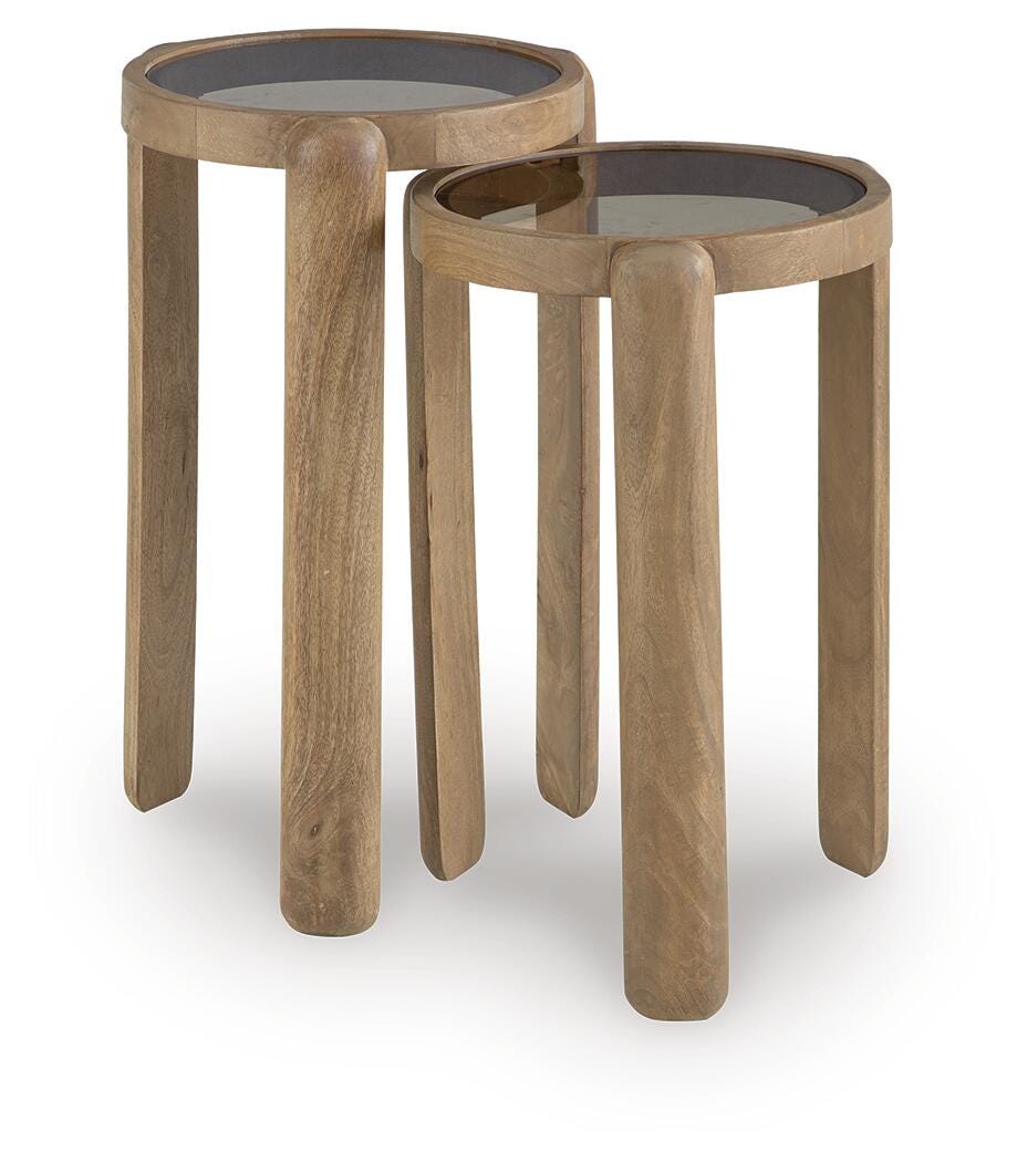 Jossor Accent Table (Set of 2) - Light Brown (3)