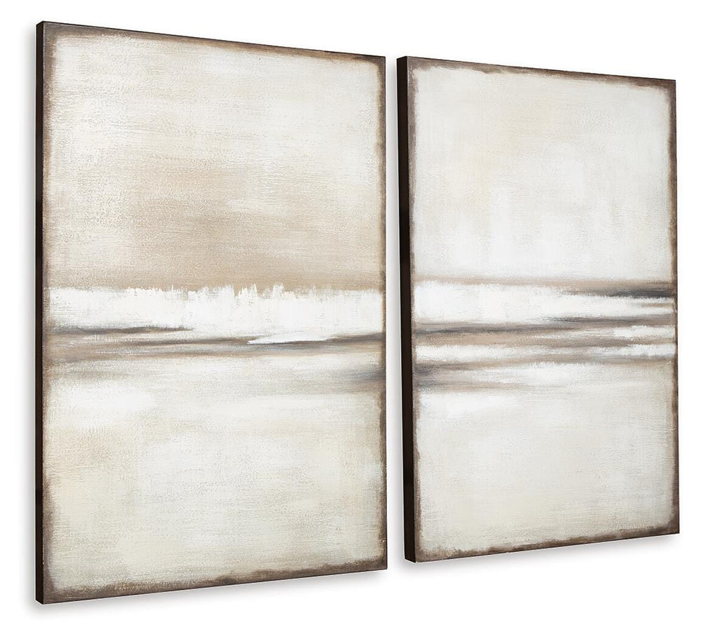 Brockdunn Wall Art (Set of 2) - Beige (3)