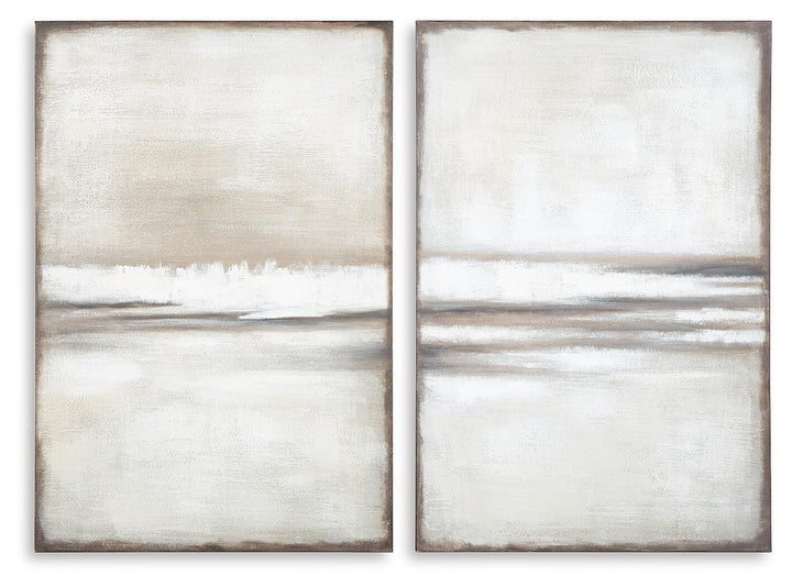 Brockdunn Wall Art (Set of 2) - Beige (1)