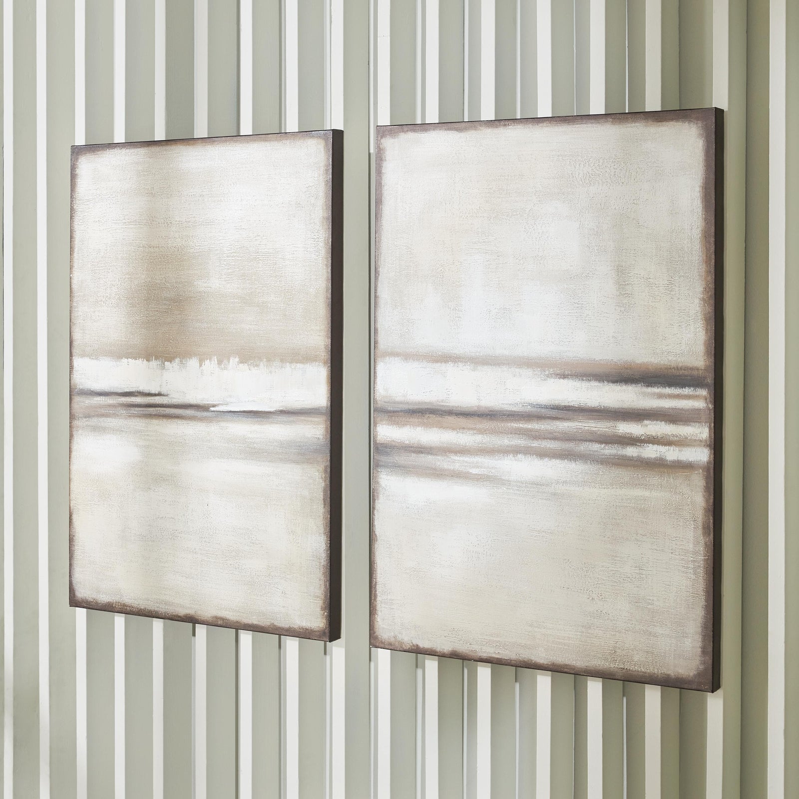 Brockdunn Wall Art (Set of 2) - Beige (2)