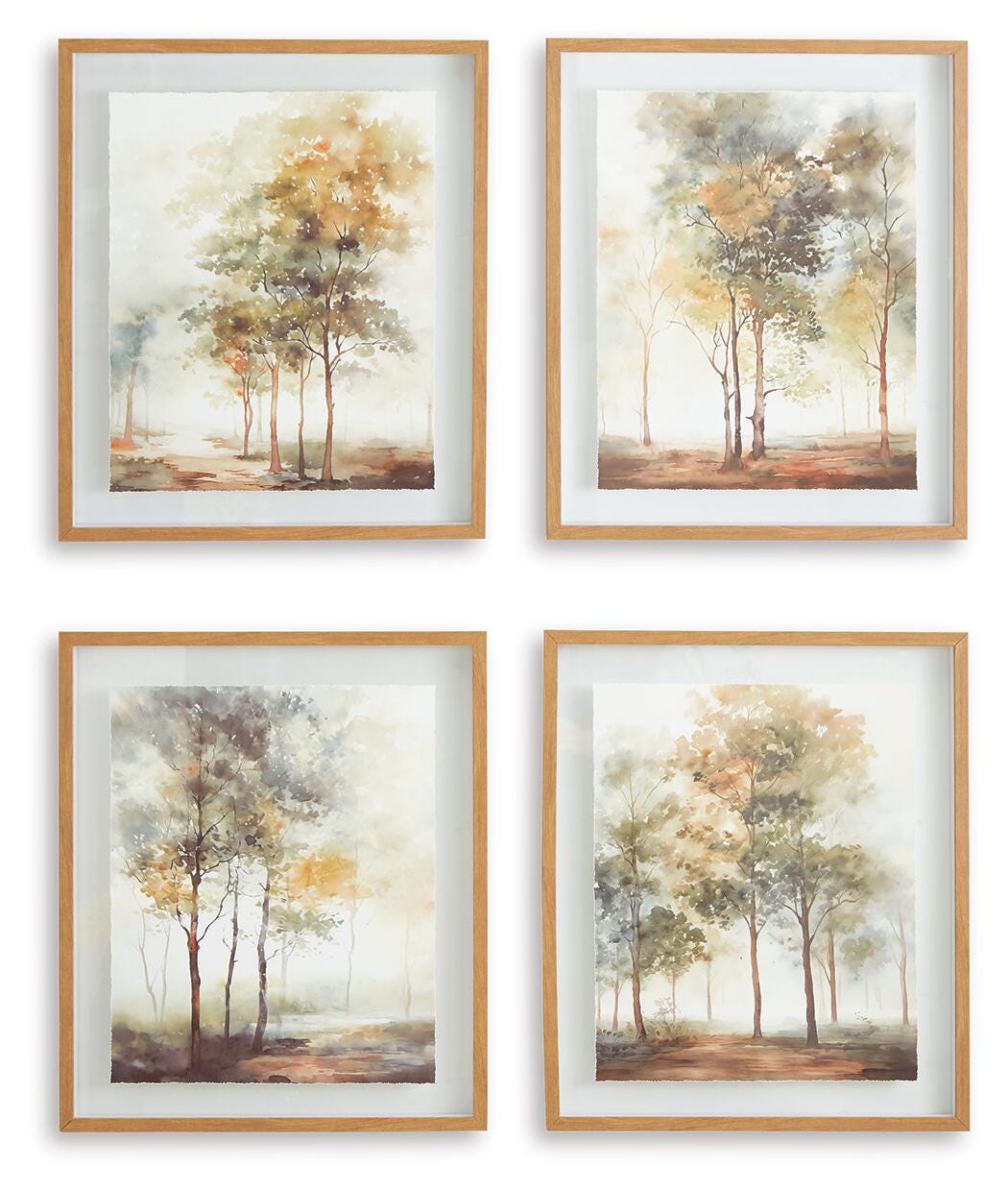 Bryneford Wall Art (Set of 4) - Light Brown (1)