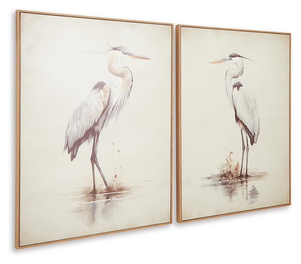 Aubinell Wall Art (Set of 2) - Beige (3)